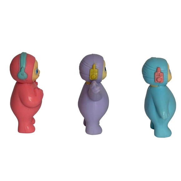 Bubbly Chubbies Teletubbies 3 KO PVC Action Figures 1990's Way Out Toys - Picture 4 of 8
